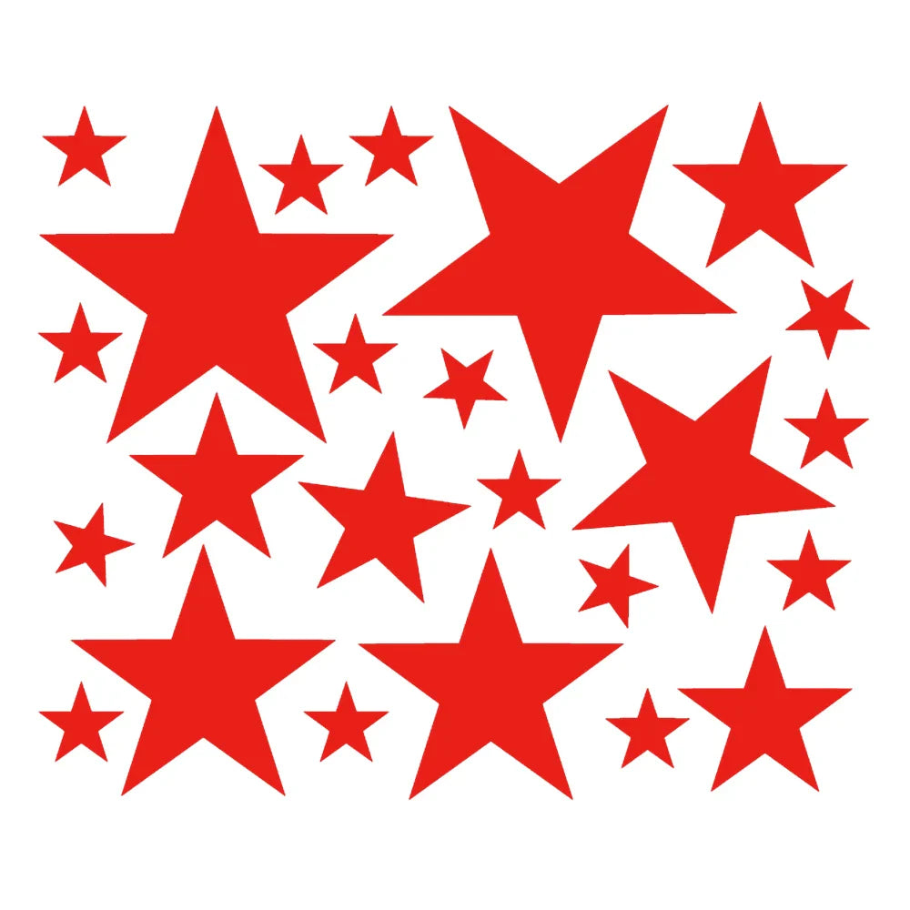 Star Pattern Car Decals | 24-Piece Waterproof Auto Tuning Vinyl Sticker Set for Bumper & Window - 200000182:175#Reflecti-200000182:29-200000182:10-200000182:193-  DRIVEN - 5