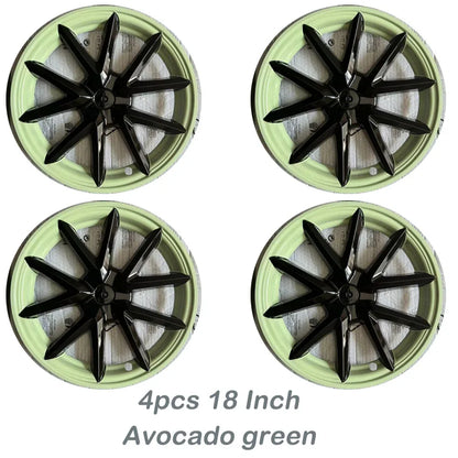 18" Replacement Hub Cap Wheel Covers for Tesla Model 3 (2017–2023) | 4-Piece ABS Set - 14:201452420#Gloss Black-14:202530813#Orange-14:10#White-14:201504124#Pepper White-14:203603266#Purple-  DRIVEN - 12