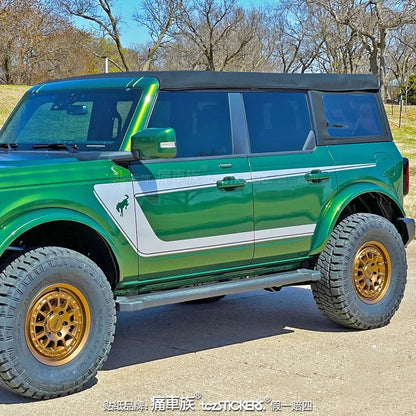 Body & Hood Sport Decoration Stripe Vinyl Kit | Custom KK Graphics for Ford Raptor - 200000182:29#Left right grey-200000182:193#Engine hood gray-200000182:691#Left right black-  DRIVEN - 6