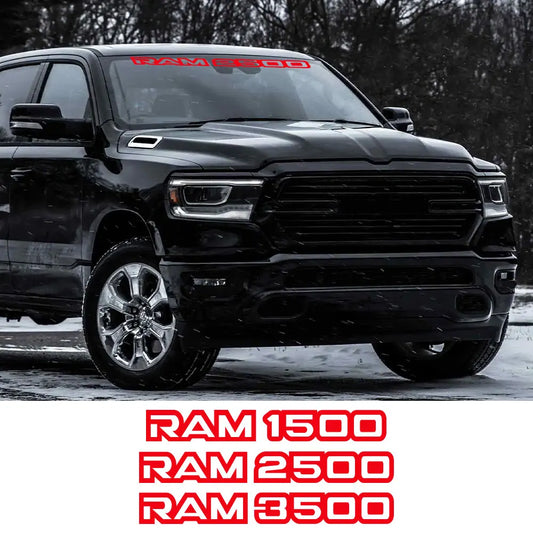 Front Windshield Logo Style Decal for Dodge RAM 1500 / 2500 / 3500 | Vinyl Truck Graphic Cover - 200000182:691#For RAM2500-  DRIVEN - 2