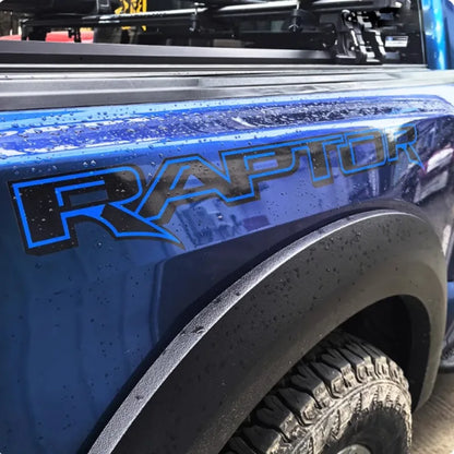 Raptor Bed Winglet Letter & Hood Stripe Sticker | 2-Piece Auto Styling Decal - 200000182:173#C;5:100014065#80x10cm-200000182:10#B;5:100014065#80x10cm-200000182:193#A;5:100014065#80x10cm-  DRIVEN - 1