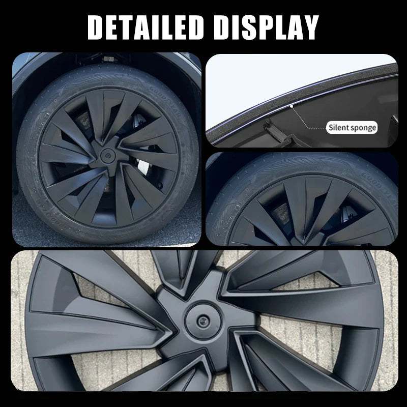 19" Crossflow Hub Cap Wheel Covers for Tesla Model Y Juniper | 4-Piece Performance Replacement Set - 14:201336230#matte black;200007085:11755855#19 inch 2025;200007763:201336106;400005408:110553637#For Model Y Juniper;400005409:3984267#Upgraded version-14:201897807#sliver black;200007085:11755855#19 inch 2025;200007763:201336106;400005408:110553637#For Model Y Juniper;400005409:3984267#Upgraded version-  DRIVEN - 5