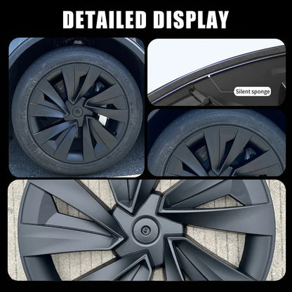 19" Crossflow Hub Cap Wheel Covers for Tesla Model Y Juniper | 4-Piece Performance Replacement Set - 14:201336230#matte black;200007085:11755855#19 inch 2025;200007763:201336106;400005408:110553637#For Model Y Juniper;400005409:3984267#Upgraded version-14:201897807#sliver black;200007085:11755855#19 inch 2025;200007763:201336106;400005408:110553637#For Model Y Juniper;400005409:3984267#Upgraded version-  DRIVEN - 5