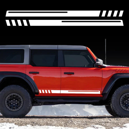 Door Side Wrapping Vinyl Film Kit for Ford Bronco | Waterproof PVC Word Decal Sticker - 200000182:173#Matt Black-200000182:496#Matt Silver-200000182:691#Glossy Gray-200000182:10#Glossy Red-200000182:193#Glossy Black-  DRIVEN - 1