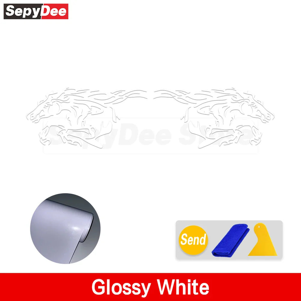 Running Horse Side & Rear Fender Decal | 2-Piece Vinyl for Mustang, Challenger, Porsche & Ford - 200000182:200211869#Silver Grey;5:100014065#100x50CM-200000182:200211869#Silver Grey;5:361386#60x30CM-200000182:200211869#Silver Grey;5:100014064#80x40CM-200000182:200211869#Silver Grey;5:200000990#40x20CM-200000182:200211869#Silver Grey;5:361385#50x25CM-  DRIVEN - 14