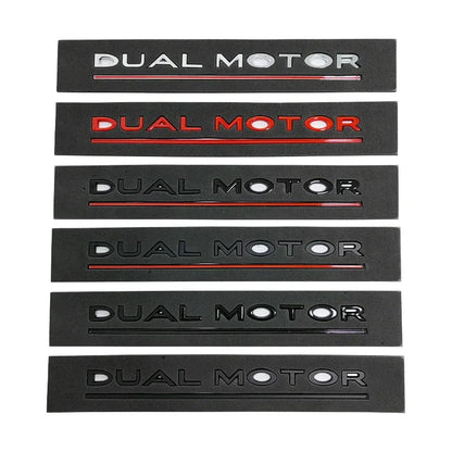 3D ABS DUAL MOTOR Chrome Red Line Emblem Badge for Tesla | Trunk & Body Styling Sticker - 14:200004890#Bright black red-14:200004889#silver red-14:365458#red-14:200002130#Matte black-14:200003699#Bright black-  DRIVEN - 1