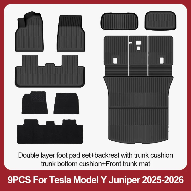 TPE Floor Mats & Luggage Mat for Tesla Model Y Juniper Premium / Performance (2025+) | All-Weather Set - 200000182:29#3PCS floor mats-200000182:10#6PCS sets-200000182:350852#5PCS sets-200000182:366#5PCS sets-200000182:175#7PCS sets-  DRIVEN - 12