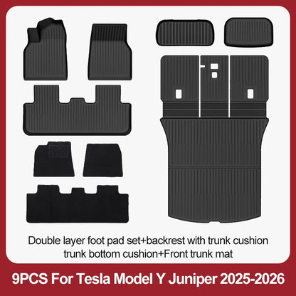 TPE Floor Mats & Luggage Mat for Tesla Model Y Juniper Premium / Performance (2025+) | All-Weather Set - 200000182:29#3PCS floor mats-200000182:10#6PCS sets-200000182:350852#5PCS sets-200000182:366#5PCS sets-200000182:175#7PCS sets-  DRIVEN - 12