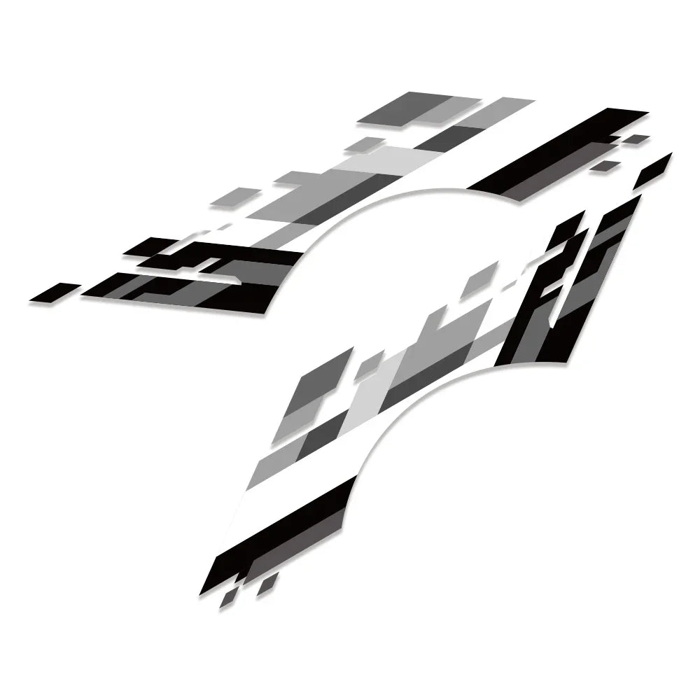 Racing Sport Body Side Vinyl Decal for Ford Bronco SUV | Hardcore Off-Road Graphic Sticker - 200000182:29#Black White Grey-200000182:193#White Red Gray-  DRIVEN - 7