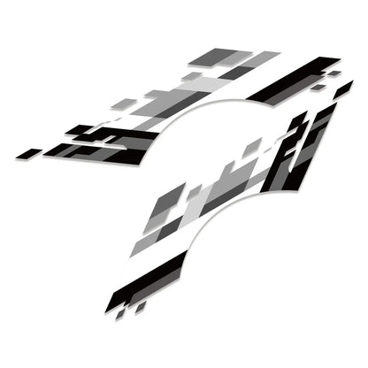 Racing Sport Body Side Vinyl Decal for Ford Bronco SUV | Hardcore Off-Road Graphic Sticker - 200000182:29#Black White Grey-200000182:193#White Red Gray-  DRIVEN - 7