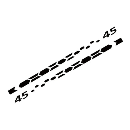 GTI Clubsport 45 Style Door Side Skirt Stripe Decal for VW Golf 8 MK8 | 2-Piece PVC Vinyl Sticker - 200000182:193-200000182:10-200000182:29-  DRIVEN - 7