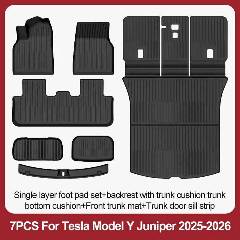 TPE Floor Mats & Luggage Mat for Tesla Model Y Juniper Premium / Performance (2025+) | All-Weather Set - 200000182:29#3PCS floor mats-200000182:10#6PCS sets-200000182:350852#5PCS sets-200000182:366#5PCS sets-200000182:175#7PCS sets-  DRIVEN - 16