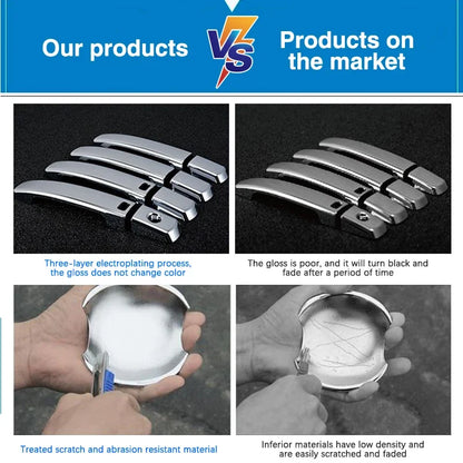 Chrome Smart Door Handle Cover for Ford F-150 (2015–2020) | Exterior Decoration Protective Film