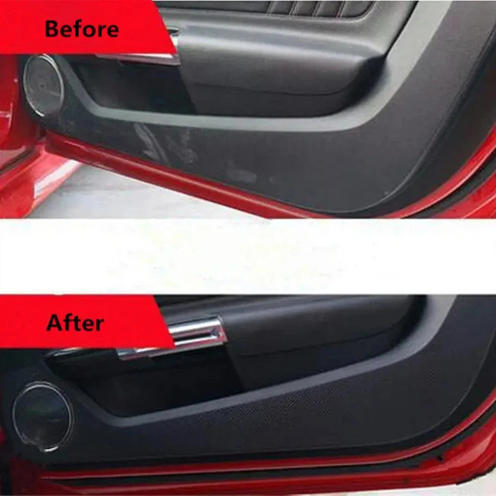 Carbon Fiber Door Anti-Kick Protection Sticker for Ford Mustang (2015-2021) | Sill Decal - 200000182:193-  DRIVEN - 5
