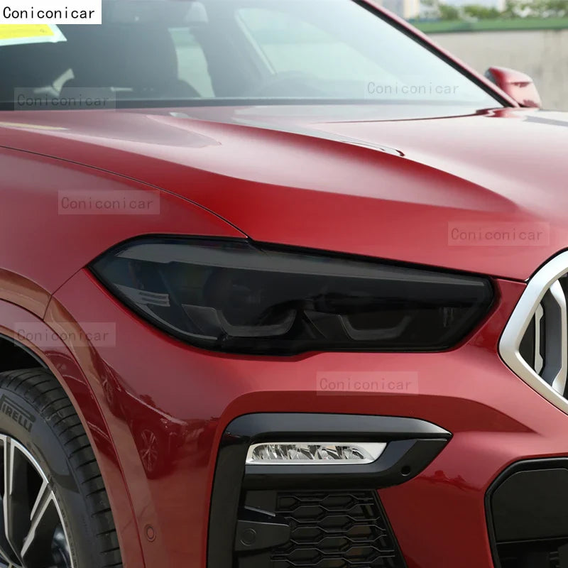Headlight Anti-Scratch Film for BMW X6 F16 / G06 / X6M F86 / F96 (2015-2022) | Exterior Vinyl - 200000182:193#2015-2019-200000182:29#2020-2022-  DRIVEN - 4