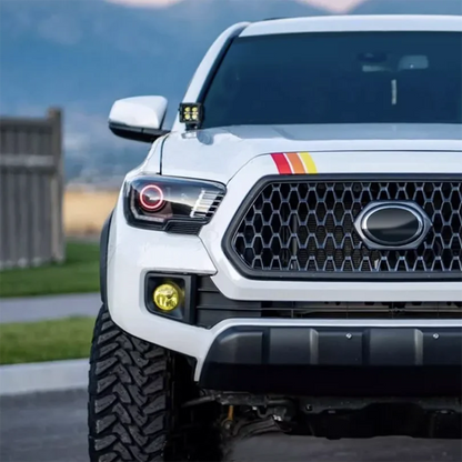 Retro Tri-Color Sunset Stripe Decal for Toyota 4Runner (2009–2024) | Fender, Hood, Trunk & Grille Vinyl - 200000182:366#E-200000182:10#D-200000182:193#A-200000182:691#C-200000182:29#B-  DRIVEN - 3