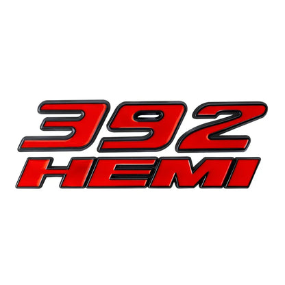 3D Metal HEMI 392 345 Emblem Badge Sticker for Dodge Charger / RAM 1500 / Journey / Caliber - 200000182:691#Black-200000182:10#Silver Red Black-200000182:200013901#Red Black-200000182:200006152#Red-200000182:350850#Silver Red White-  DRIVEN - 12
