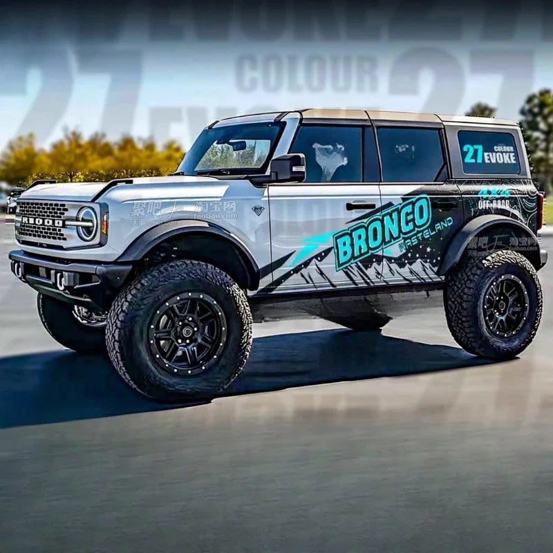 Body Modified Sports Fashion Decorative Film Vinyl Decal Kit for Ford Bronco | Full-Body PVC Wrap - 200000182:193#image color-  DRIVEN - 2