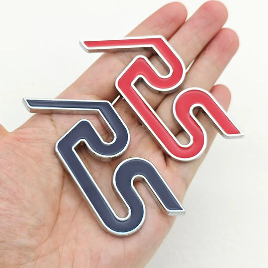 3D Metal RS Logo Badge | Grille, Fender & Trunk Sticker for Ford Fiesta / Focus RS - 200000182:10#Grill Red-  DRIVEN - 1