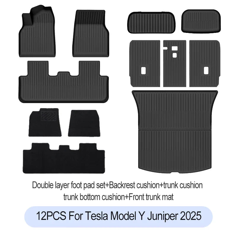 TPE Floor Mats & Luggage Mat for Tesla Model Y Juniper Premium / Performance (2025+) | All-Weather Set - 200000182:29#3PCS floor mats-200000182:10#6PCS sets-200000182:350852#5PCS sets-200000182:366#5PCS sets-200000182:175#7PCS sets-  DRIVEN - 26