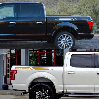 Bed Side Stripe Decal for Ford F-150 Raptor / Lariat / Limited | Pickup Vinyl Sticker - 200000182:29#Glossy White-200000182:193#Glossy Black-200000182:10#Glossy Red-200000182:691#Glossy Gray-200000182:366#Glossy Yellow-  DRIVEN - 3