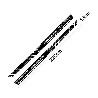 Door Side Skirt Stripe Decal for Honda Ridgeline | 2-Piece Vinyl Pickup Truck Graphic - 200000182:496#Matt Silver-200000182:173#Matt Gold-200000182:175#Glossy Blue-200000182:366#Glossy Yellow-200000182:350852#Glossy Orange-  DRIVEN - 5