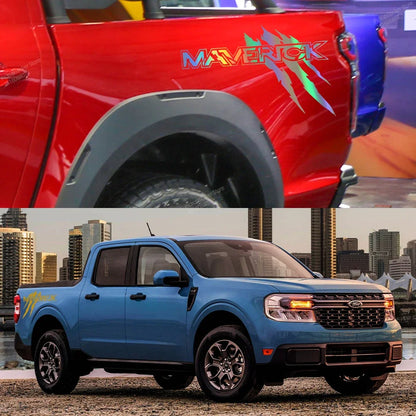 Ford Maverick Claw Style Pickup Bed Side Graphic Kit – Vinyl Decal (2 Pcs) | XLT, XL, V8 | 4 Sizes, 11 Finishes - 200000182:350852#Glossy Orange;5:361386#70x38.9cm-200000182:350852#Glossy Orange;5:361385#50x27.8cm-200000182:350852#Glossy Orange;5:200000990#40x22cm-200000182:10#Glossy Red;5:100014064#90x50cm-200000182:10#Glossy Red;5:361386#70x38.9cm-  DRIVEN - 3