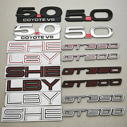 3D Metal GT350 / Shelby / 5.0 Fender & Trunk Badge | Ford Mustang Emblem Sticker - 200000182:350852#GT350 Silver Red-200000182:366#GT500 Silver Red-200000182:691#5.0 V8 Chrome-200000182:10#5.0 V8 Black-200000182:193#5.0 Chrome-  DRIVEN - 1