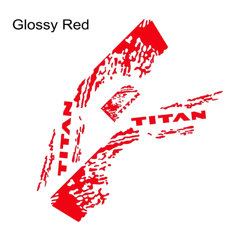 Splash Grunge Body Side Decal for Nissan Titan S / SL / SV / Platinum | 3-Piece Vinyl Truck Graphics - 200000182:350852#Glossy White-200000182:350853#Glossy Gray-200000182:10#Glossy Red-200000182:29#Glossy Orange-200000182:173#Glossy Yellow-  DRIVEN - 15