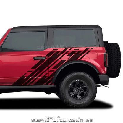 Body & Hood Sport Decoration Vinyl Decal Kit for Ford Bronco | KK Film Wrap - 200000182:193#A-200000182:29#B-  DRIVEN - 6