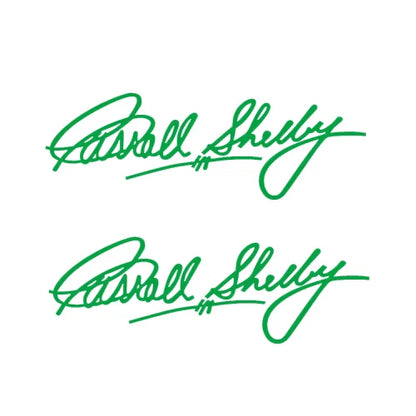 Carroll Shelby Interior & Window Vinyl Decal for Ford Mustang | 2-Piece Sticker - 200000182:175;355:203282824#15cm long-200000182:175;355:203282825#20cm long-200000182:366;355:203282825#20cm long-200000182:175;355:203282823#10cm long-200000182:366;355:203282823#10cm long-  DRIVEN - 10