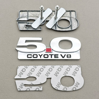 3D Metal 5.0 COYOTE V8 Badge | Grille, Trunk & Fender Emblem for Ford Mustang - 200000182:10#Sticker 5.0 Black-200000182:691#Sticker 5.0 Chrome-200000182:29#Sticker 5.0V8 Black-200000182:193#Sticker 5.0V8 Chome-200000182:173#Grill 5.0 Chrome-  DRIVEN - 3