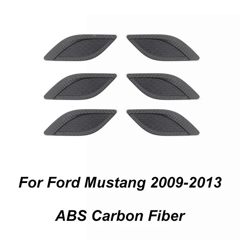 Carbon Fiber Grain Interior & Exterior Decoration Sticker for Ford Mustang (2009-2014) | Kit - 200000182:200013901#Door lock pin ring-200000182:202530813#Front fog lamp decor-200000182:200006158#Dashboard Panel-200000182:40808150#Headlight switch-200000182:200003699#Start key socket-  DRIVEN - 14