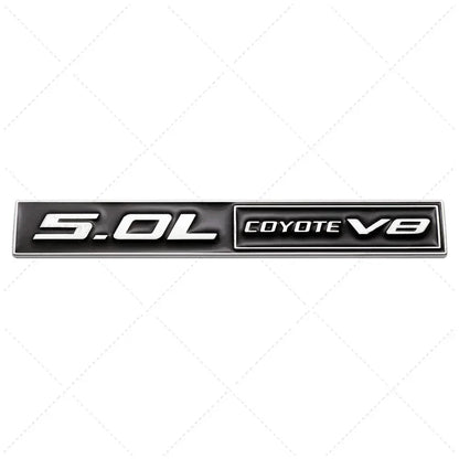 3D Metal 5.0 COYOTE V8 Trunk & Fender Emblem | Ford Mustang Badge Accessory - 200000182:350852#Full Black-200000182:691#Black Red-200000182:10#Red Black-200000182:193#Silver Red-200000182:29#Silver Black-  DRIVEN - 11