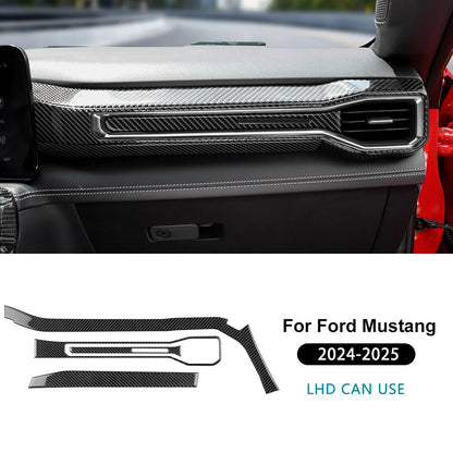 Real Soft Carbon Fiber Interior Trim for Ford Mustang GT / Dark Horse / EcoBoost (2024-2025) - 200000182:350853#Type B For LHD Black-200000182:350852#Type A For RHD Red-200000182:350850#Type A For RHD Black-200000182:350686#Type A For LHD Red-200000182:175#Type C For LHD Black-  DRIVEN - 11