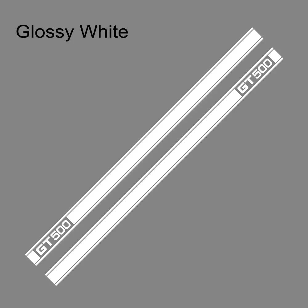Long Door Side Skirt Stripe Decal for Ford Mustang Shelby GT500 | Sport Vinyl Sticker - 200000182:350852#Glossy Orange-200000182:10#Glossy Red-200000182:691#Glossy Gray-200000182:29#Glossy White-200000182:350853#Matt Silver-  DRIVEN - 12
