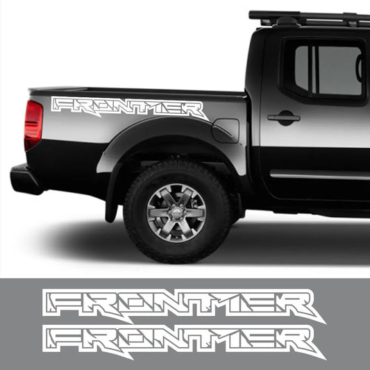 Rear Trunk Side Stripe Decal for Nissan Frontier NP300 / D40 / D22 | 2-Piece Pickup Vinyl Graphic - 200000182:366#Glossy Yellow-  DRIVEN - 2