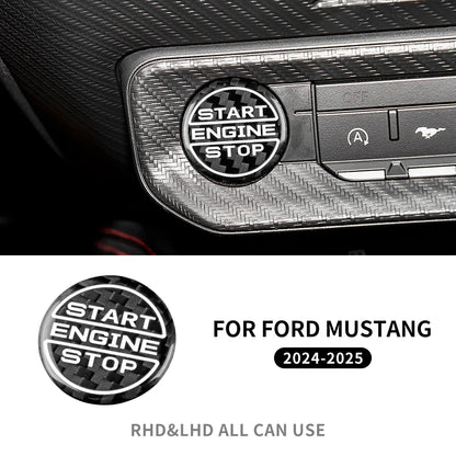 Real Hard Carbon Fiber Interior Trim for Ford Mustang GT (2024-2025) | LHD & RHD - 200000182:504#Black Carbon-200000182:350850#Red Carbon-  DRIVEN - 7
