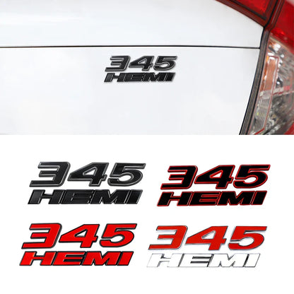 3D Metal HEMI 392 345 Emblem Badge Sticker for Dodge Charger / RAM 1500 / Journey / Caliber - 200000182:691#Black-200000182:10#Silver Red Black-200000182:200013901#Red Black-200000182:200006152#Red-200000182:350850#Silver Red White-  DRIVEN - 3