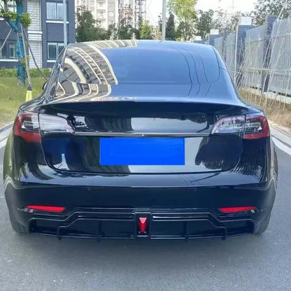 Glossy Black ABS Rear Bumper Diffuser Body Kit for Tesla Model 3 / Model Y (2016–2023) - 14:200001951#Model Y Carbon Look-14:200002130#Model Y Glossy Black-14:200003699#Model Y Matte Black-14:200004891#Model 3 Carbon Look-14:200004890#Model 3 Glossy Black-  DRIVEN - 4