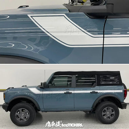 Custom Sports Body & Hood Modification Vinyl Decal Kit for Ford Bronco | PVC Full-Body Wrap - 200000182:691#B-200000182:193#A-  DRIVEN - 1