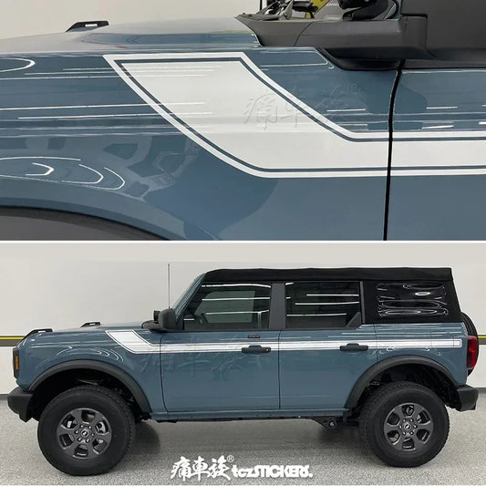 Custom Sports Body & Hood Modification Vinyl Decal Kit for Ford Bronco | PVC Full-Body Wrap - 200000182:691#B-  DRIVEN - 1