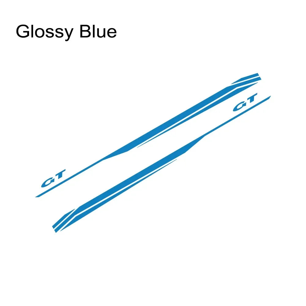 Door Side Graphic Stripe Decal for Ford Mustang GT 350 / 500 / GT4 / GT5 | Color Change Vinyl - 200000182:173#Matt Black-200000182:175#Glossy Blue-200000182:366#Glossy Yellow-200000182:350852#Glossy Orange-200000182:10#Glossy Red-  DRIVEN - 7
