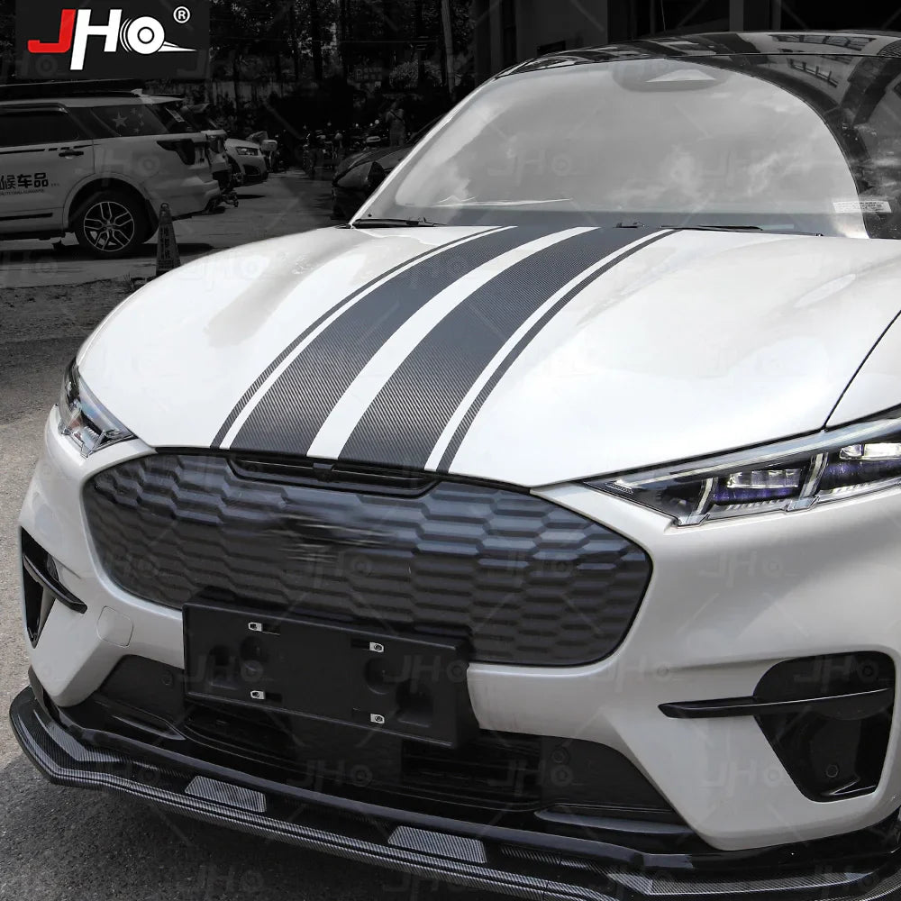 Ford Mustang Mach-E Hood & Body Stripe Decal Kit – 3D Carbon Fiber Vinyl (2021–2023) - 200000182:193#Stripe Sticker Kit-  DRIVEN - 5