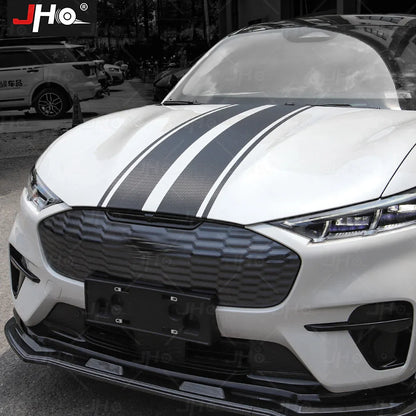 Ford Mustang Mach-E Hood & Body Stripe Decal Kit – 3D Carbon Fiber Vinyl (2021–2023) - 200000182:193#Stripe Sticker Kit-  DRIVEN - 5