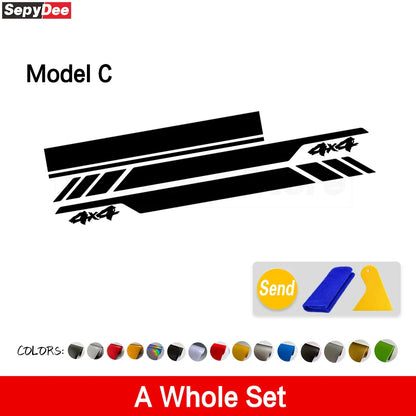 4x4 Hood & Door Side Stripe Decal Kit for Ford Bronco Sport | Full Body Vinyl Tuning Graphics - 200000182:193#hood sticker;355:203282824#Glossy white-200000182:193#hood sticker;355:203282825#Glossy grey-200000182:193#hood sticker;355:203282823#Glossy black-200000182:193#hood sticker;355:203289813#Reflective red-200000182:193#hood sticker;355:203289814#Reflective white-  DRIVEN - 8