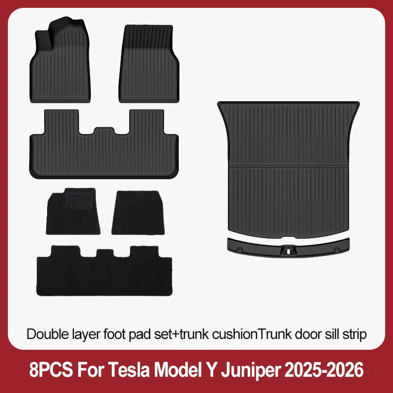 TPE Floor Mats & Luggage Mat for Tesla Model Y Juniper Premium / Performance (2025+) | All-Weather Set - 200000182:29#3PCS floor mats-200000182:10#6PCS sets-200000182:350852#5PCS sets-200000182:366#5PCS sets-200000182:175#7PCS sets-  DRIVEN - 27