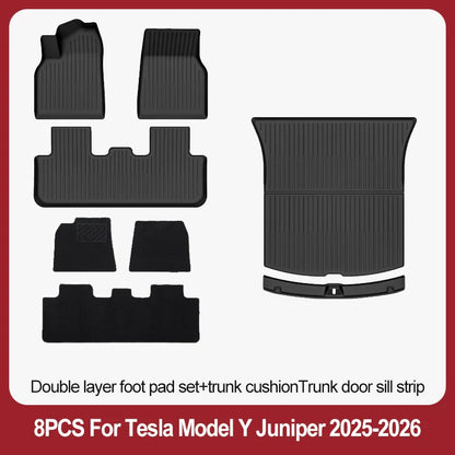TPE Floor Mats & Luggage Mat for Tesla Model Y Juniper Premium / Performance (2025+) | All-Weather Set - 200000182:29#3PCS floor mats-200000182:10#6PCS sets-200000182:350852#5PCS sets-200000182:366#5PCS sets-200000182:175#7PCS sets-  DRIVEN - 27