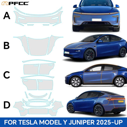 Precut PPF for Tesla Model Y Juniper (2025–2026) | 9-Mil Anti-Scratch TPU Film Full Coverage - 14:193#Front;355:203282823#Y Juniper 2025 2026;5:200000990#Clear Film-14:350852#Whole Set;355:203282823#Y Juniper 2025 2026;5:200000990#Clear Film-14:29#Hood;355:203282823#Y Juniper 2025 2026;5:200000990#Clear Film-14:691#Doors;355:203282823#Y Juniper 2025 2026;5:200000990#Clear Film-14:10#Rear Trunk;355:203282823#Y Juniper 2025 2026;5:200000990#Clear Film-  DRIVEN - 11