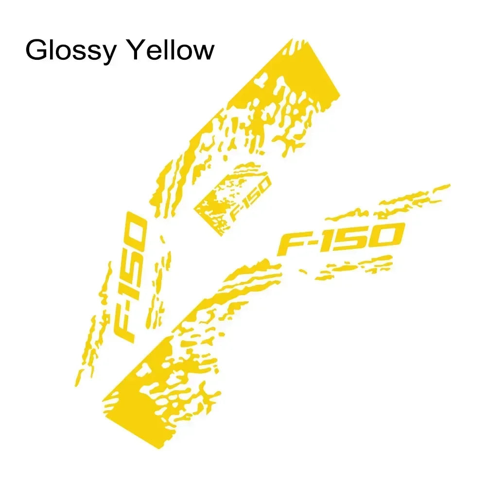 Ford F-150 Raptor Body Side Graphic Kit – Splash Grunge Vinyl Decal Set (3 Pcs) | 12 Finishes - 200000182:29#Glossy Orange-200000182:173#Glossy Yellow-200000182:175#Glossy Blue-200000182:193#Matt Gold-200000182:366#Matt Silver-  DRIVEN - 15